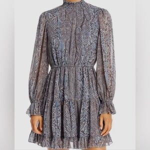 Aqua Mock Neck Balloon Sleeve Sleeve Mini Dress - Bloomingdale’s Exclusive